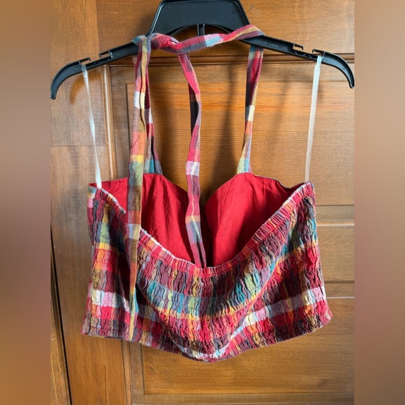 American Eagle Plaid Halter Top - Picture 4 of 5